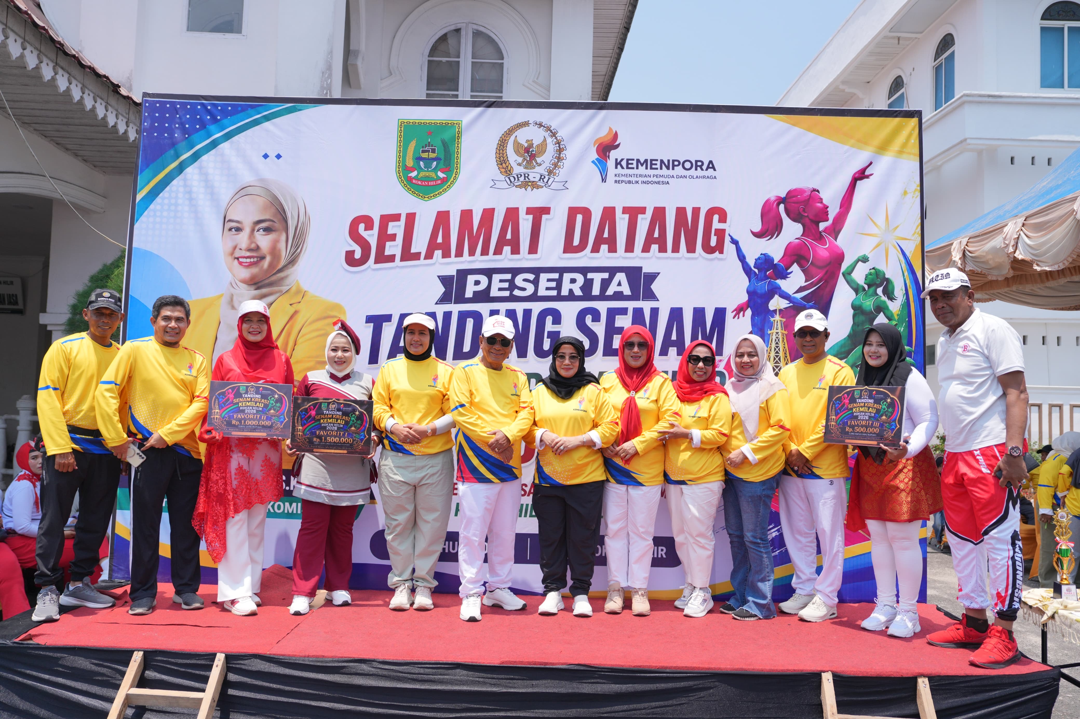 Gandeng DPR RI dan Kemenpora, Bupati H. Bistamam Buka Tanding Senam Kemilau Rokan Hilir 2026